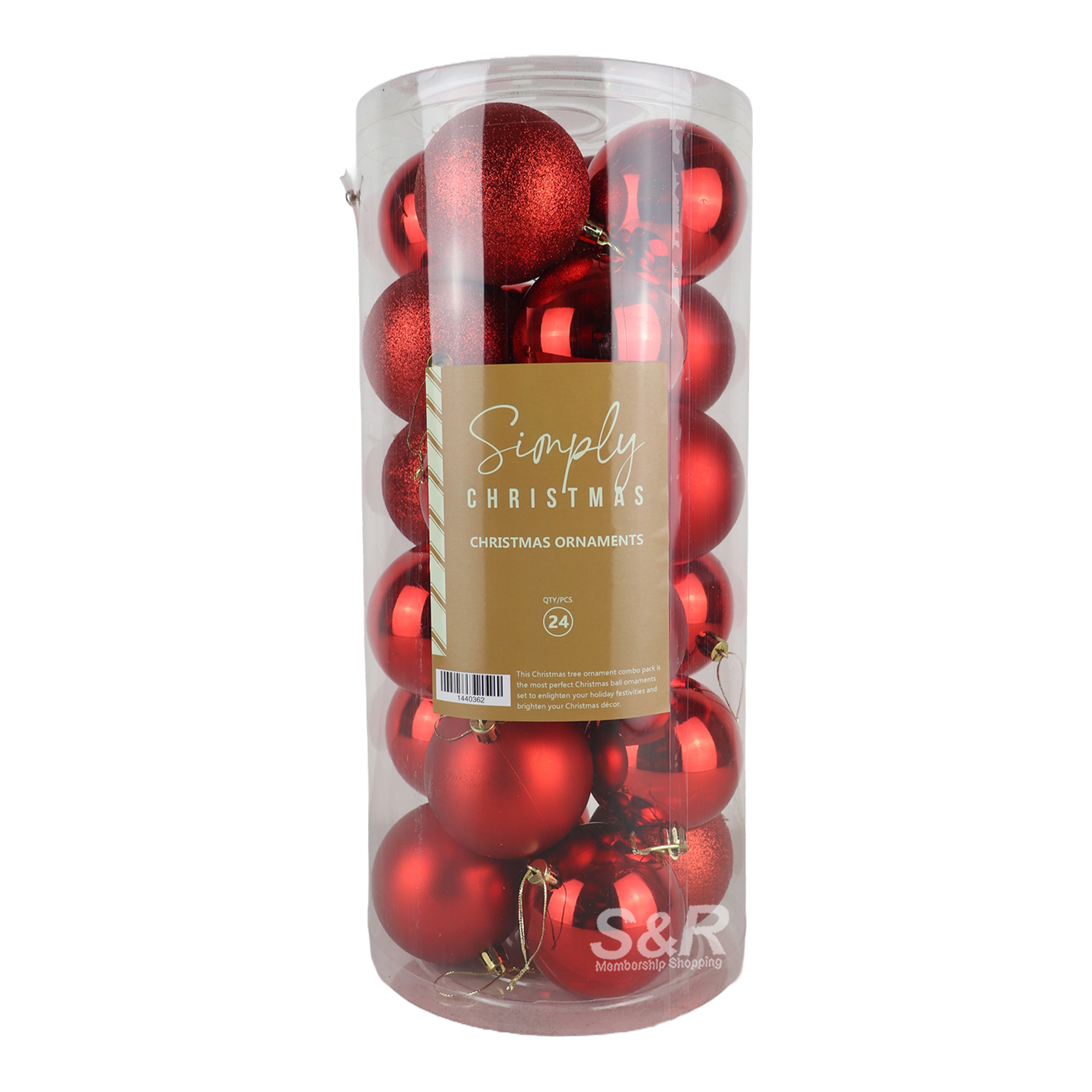 Simply Christmas Christmas Ornaments 24pcs Simply Christmas Christmas Ornaments 24pcs